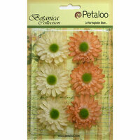 Petaloo - Botanica Collection - Floral Embellishments - Gerber Daisy - Peach