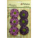 Petaloo - Botanica Collection - Floral Embellishments - Gerber Daisy - Purple