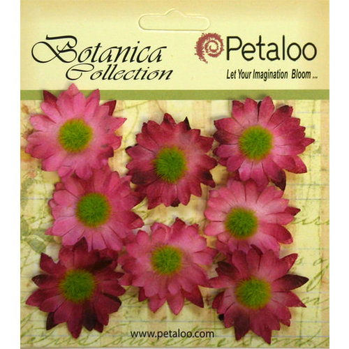 Petaloo - Botanica Collection - Floral Embellishments - Mini Gerber Daisy - Fuchsia