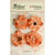 Petaloo - Textured Elements Collection - Floral Embellishments - Burlap Blossoms - Apricot