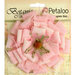 Petaloo - Textured Elements Collection - Floral Embellishments - Burlap Blossom - Large - Pink