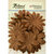 Petaloo - Burlap and Canvas Collection - Floral Embellishments - Daisy Flower Layers - Natural