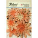 Petaloo - Burlap and Canvas Collection - Floral Embellishments - Daisy Flower Layers - Apricot