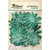Petaloo - Burlap and Canvas Collection - Floral Embellishments - Daisy Flower Layers - Teal