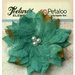Petaloo - Burlap and Canvas Collection - Floral Embellishments - Burlap Birdsnest Flower - Teal