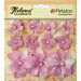 Petaloo - Burlap and Canvas Collection - Floral Embellishments - Burlap Flowers - Lavender