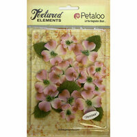 Petaloo - Burlap and Canvas Collection - Floral Embellishments - Dogwood - Canvas - Lavender