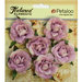 Petaloo - Burlap and Canvas Collection - Floral Embellishments - Garden Rosettes - Canvas - Lavender