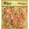 Petaloo - Burlap and Canvas Collection - Floral Embellishments - Mini Garden Rosettes - Canvas - Pink