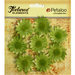 Petaloo - Burlap and Canvas Collection - Floral Embellishments - Mini Daisies - Burlap - Green