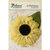 Petaloo - Textured Elements Collection - Floral Embellishments - Burlap Giant Sunflower - Yellow