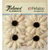 Petaloo - Textured Elements Collection - Floral Embellishments - Burlap Small Sunflowers - Ivory