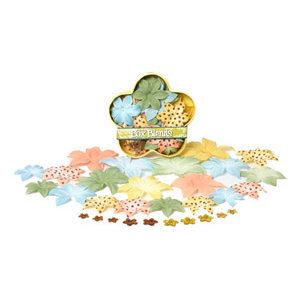 Petaloo - Summer at the Cape Collection - Flowers - Dahlia Box Blend - Small - Gold, Peach, Green and Blue, CLEARANCE