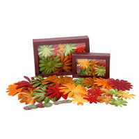 Petaloo - Flora Doodles Collection - Handmade Flowers - Value Pack - Glittered Daisy Blend - Fall
