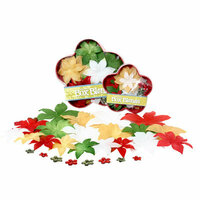 Petaloo - Flora Doodles Collection - Handmade Flowers - Glittered Dahlia Box Blend - Traditional Christmas, CLEARANCE