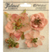 Petaloo - Textured Collection - Floral Embellishments - Mixed Blossoms - Apricot