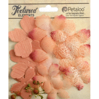 Petaloo - Textured Collection - Mixed Layering Flowers - Apricot