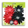 Petaloo - It's Magic Mickey Collection - Flora Doodles - Flowers - Double Delight Daisy Layers - Black and Red, CLEARANCE