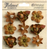 Petaloo - Textured Collection - Floral Embellishments - Mini - Mocha