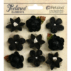 Petaloo - Textured Collection - Floral Embellishments - Mini - Black