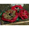 Petaloo - Chantilly Collection - Velvet and Lace Flowers - Burgundy