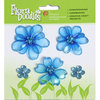 Petaloo - Flora Doodles Collection - Jeweled Candies - Mini Flowers - Light Blue