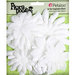 Petaloo - Flora Doodles Collection - Layering Fabric and Glitter Flowers - Daisies - Large - White