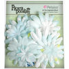 Petaloo - Flora Doodles Collection - Layering Fabric Flowers - Daisies - White and Light Blue