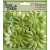 Petaloo - Flora Doodles Collection - Layering Fabric Flowers - Daisies - Lime Green