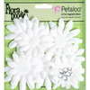 Petaloo - Flora Doodles Collection - Layering Fabric and Glitter Flowers - Daisies - Small - White