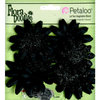 Petaloo - Flora Doodles Collection - Layering Fabric and Glitter Flowers - Daisies - Small - Black