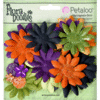 Petaloo - Flora Doodles Collection - Layering Fabric and Glitter Flowers - Daisies - Small - Halloween