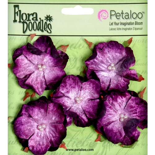 Petaloo - Flora Doodles Collection - Velvet Wild Roses - Small - Plum
