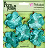 Petaloo - Flora Doodles Collection - Velvet Wild Roses - Small - Aqua Blue