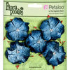 Petaloo - Flora Doodles Collection - Velvet Wild Roses - Small - Deep Blue