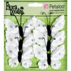 Petaloo - Flora Doodles Collection - Velvet Butterflies - Medium - White