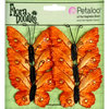 Petaloo - Flora Doodles Collection - Velvet Butterflies - Medium - Orangeade