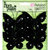 Petaloo - Flora Doodles Collection - Velvet Butterflies - Medium - Black