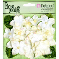 Petaloo - Flora Doodles Collection - Velvet Hydrangeas - Cream