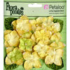 Petaloo - Flora Doodles Collection - Velvet Hydrangeas - Canary Yellow