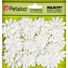 Petaloo - Flora Doodles Collection - Mulberry Flowers - Mini - Delphiniums - All White