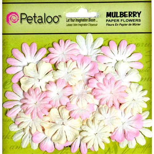 Petaloo - Flora Doodles Collection - Mulberry Flowers - Mini - Delphiniums - Blush