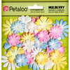 Petaloo - Flora Doodles Collection - Mulberry Flowers - Mini - Delphiniums - Soft Pink Soft Blue Soft Yellow and White