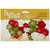 Petaloo - Flora Doodles Collection - Handmade Paper Flowers - Mini Delphiniums - Traditional Christmas, CLEARANCE