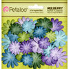 Petaloo - Flora Doodles Collection - Mulberry Flowers - Mini - Delphiniums - Cooltones