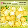 Petaloo - Flora Doodles Collection - Mulberry Flowers - Mini Daisies with Tyedye - Yellow