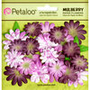 Petaloo - Flora Doodles Collection - Mulberry Flowers - Mini Daisies with Tyedye - Plum