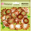 Petaloo - Flora Doodles Collection - Mulberry Flowers - Mini Daisies with Tyedye - Mocha