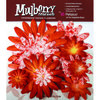 Petaloo - Mulberry Street Collection - Handmade Paper Flowers - Large Daisies with Tyedye - Orange, CLEARANCE