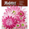 Petaloo - Mulberry Street Collection - Handmade Paper Flowers - Large Daisies with Tyedye - Fuschia, CLEARANCE